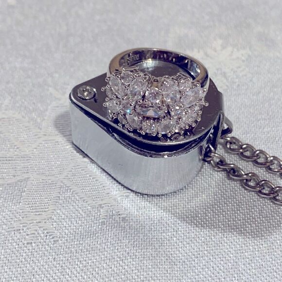 Cubic Zirconia Cocktail Ring 925 Sterling Silver Band Sz 6 NWOT Gorgeo… - Picture 1 of 5